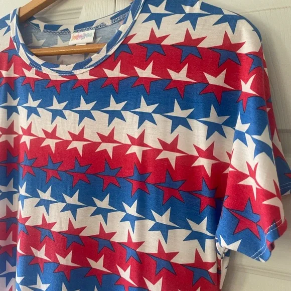 knee length dresses for ladies Tie Dye USA Flag Rayon Sun Dresses Wholesale